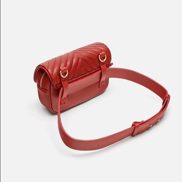 Zara Bags Zara Red Crossbody Belt Bag With Lion Head Detail Poshmark